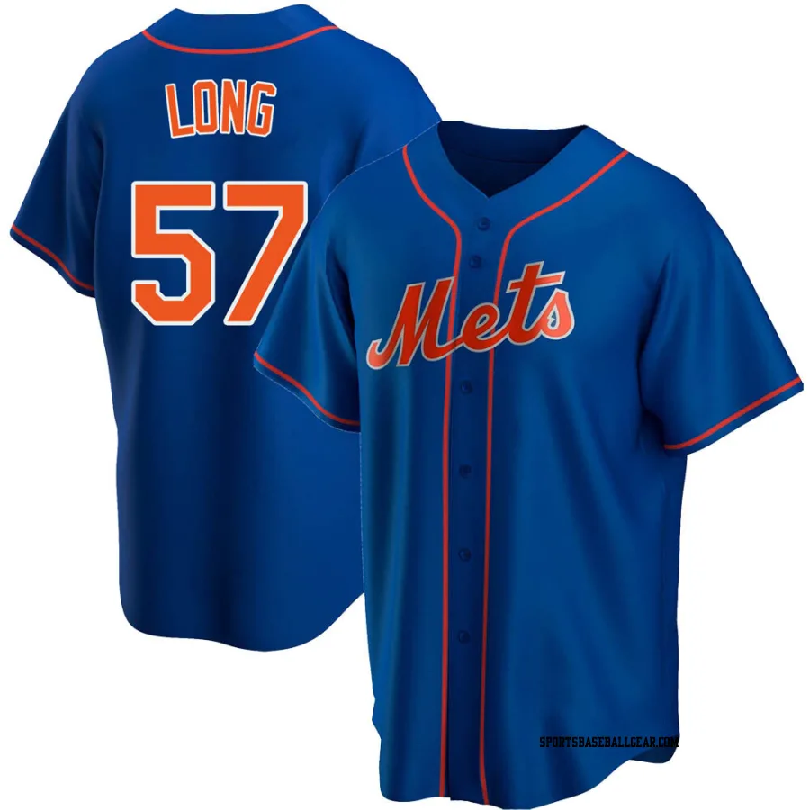 Kevin Long Youth New York Mets Royal Replica Alternate Jersey