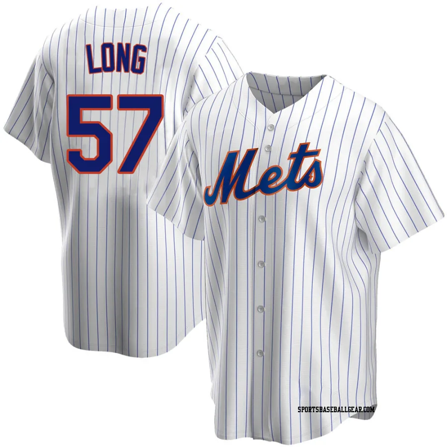 Kevin Long Youth New York Mets White Replica Home Jersey