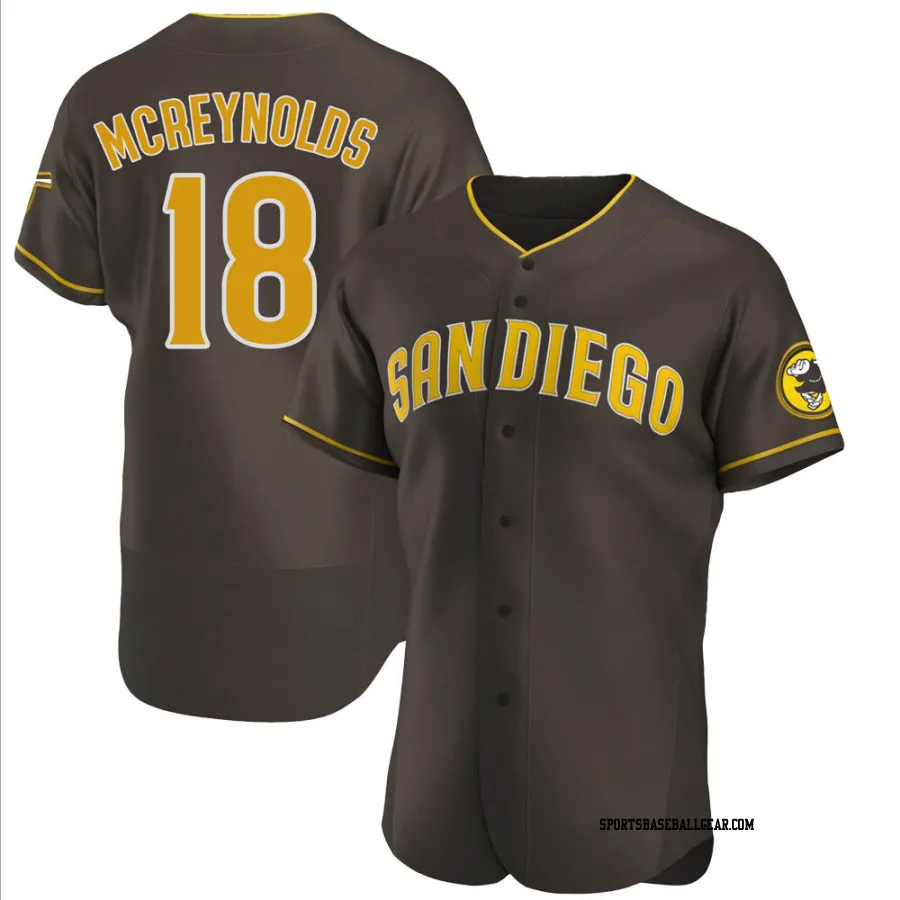 Kevin Mcreynolds Men's San Diego Padres Brown Authentic Road Jersey