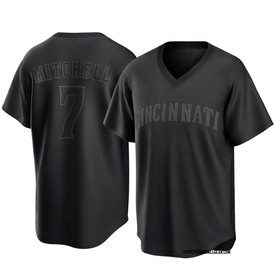 Kevin Mitchell Men's Cincinnati Reds Black Replica Pitch Fashion Jersey
