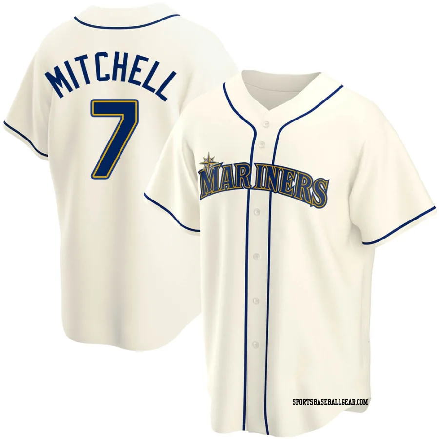 Kevin Mitchell Men's Seattle Mariners Cream Replica Alternate Jersey