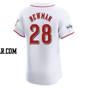 Kevin Newman Men's Cincinnati Reds White Elite Home Patch Jersey