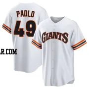 Kevin Padlo Men's San Francisco Giants White Limited Throwback Cooperstown Collection Jersey