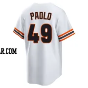 Kevin Padlo Men's San Francisco Giants White Limited Throwback Cooperstown Collection Jersey