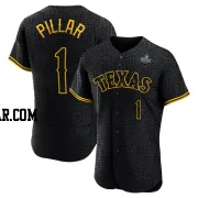 Kevin Pillar Men's Texas Rangers Black Authentic Snake Skin City 2023 World Series Jersey