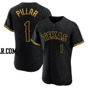Kevin Pillar Men's Texas Rangers Black Authentic Snake Skin City Jersey