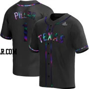 Kevin Pillar Men's Texas Rangers Black Holographic Replica Alternate 2023 World Series Jersey