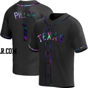 Kevin Pillar Men's Texas Rangers Black Holographic Replica Alternate Jersey