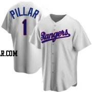 Kevin Pillar Men's Texas Rangers White Replica Home Cooperstown Collection Jersey