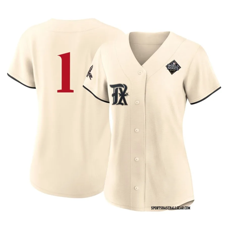 Kevin Pillar Women's Texas Rangers Cream Authentic 2023 City Connect 2023 World Series Jersey