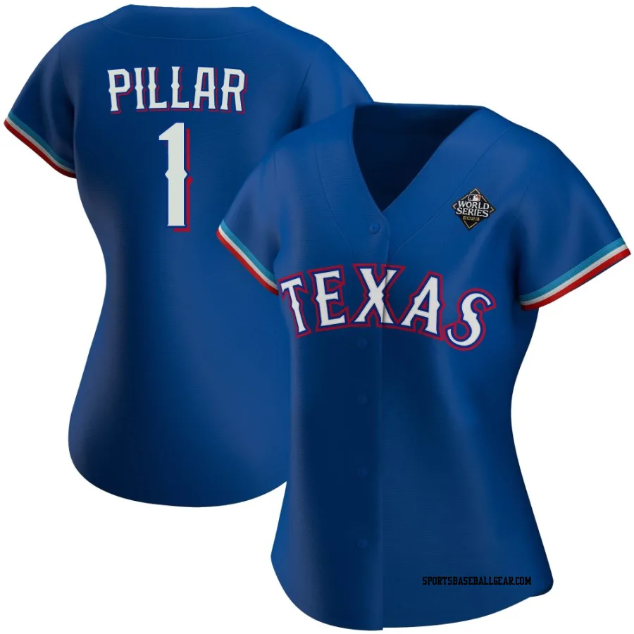 Kevin Pillar Women's Texas Rangers Royal Authentic Alternate 2023 World Series Jersey