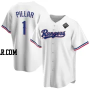 Kevin Pillar Youth Texas Rangers White Replica Home 2023 World Series Jersey