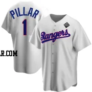 Kevin Pillar Youth Texas Rangers White Replica Home Cooperstown Collection 2023 World Series Jersey