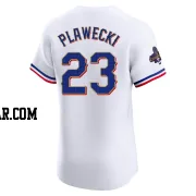 Kevin Plawecki Men's Texas Rangers Gold Elite White 2024 Collection Jersey