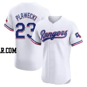 Kevin Plawecki Men's Texas Rangers White Elite Home Jersey