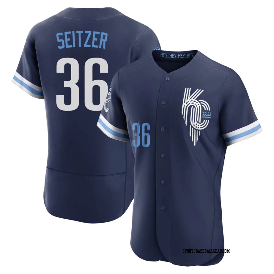 Kevin Seitzer Men's Kansas City Royals Navy Authentic 2022 City Connect Jersey