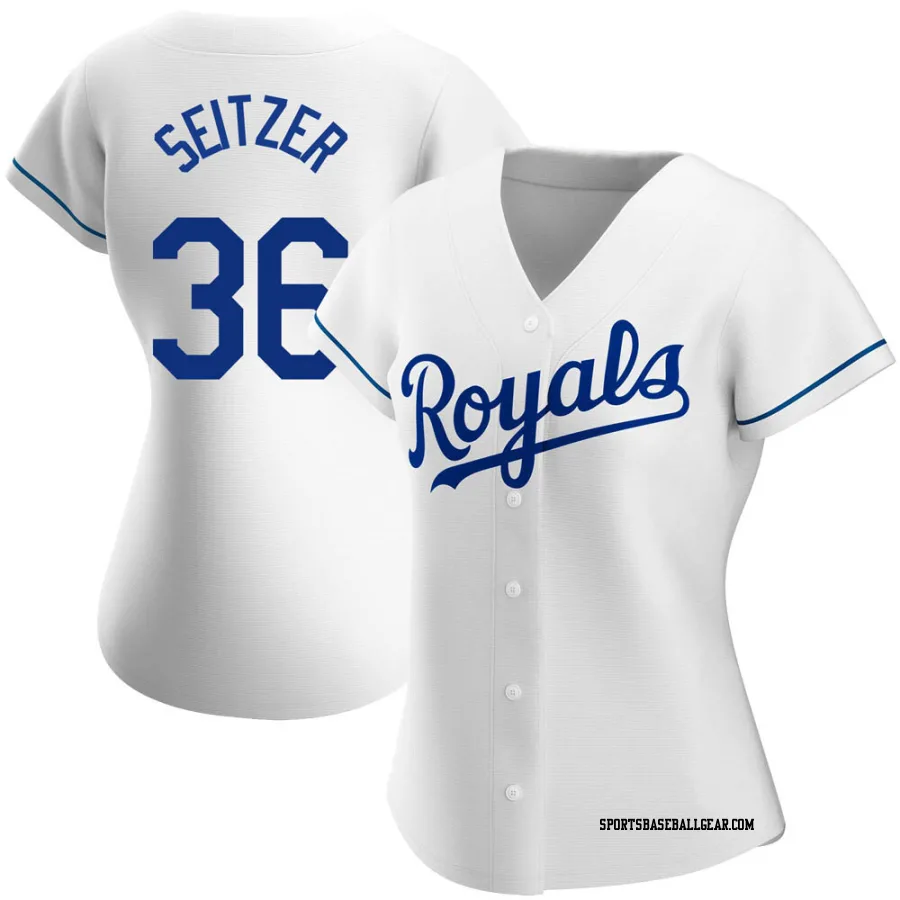 Kevin Seitzer Women's Kansas City Royals White Replica Home Jersey
