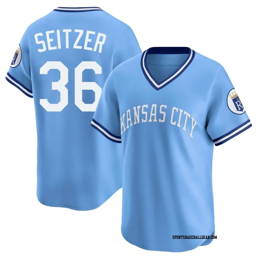Kevin Seitzer Youth Kansas City Royals Light Blue Limited Throwback Cooperstown Collection Jersey
