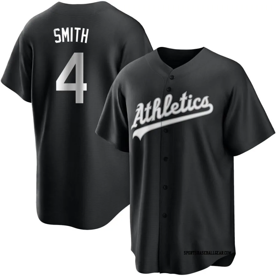 Kevin Smith Men's Oakland Athletics Black/White Replica Jersey