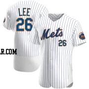 Khalil Lee Men's New York Mets White Authentic Home Jersey