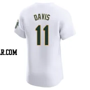 Khris Davis Men's Oakland Athletics White Elite Home Jersey
