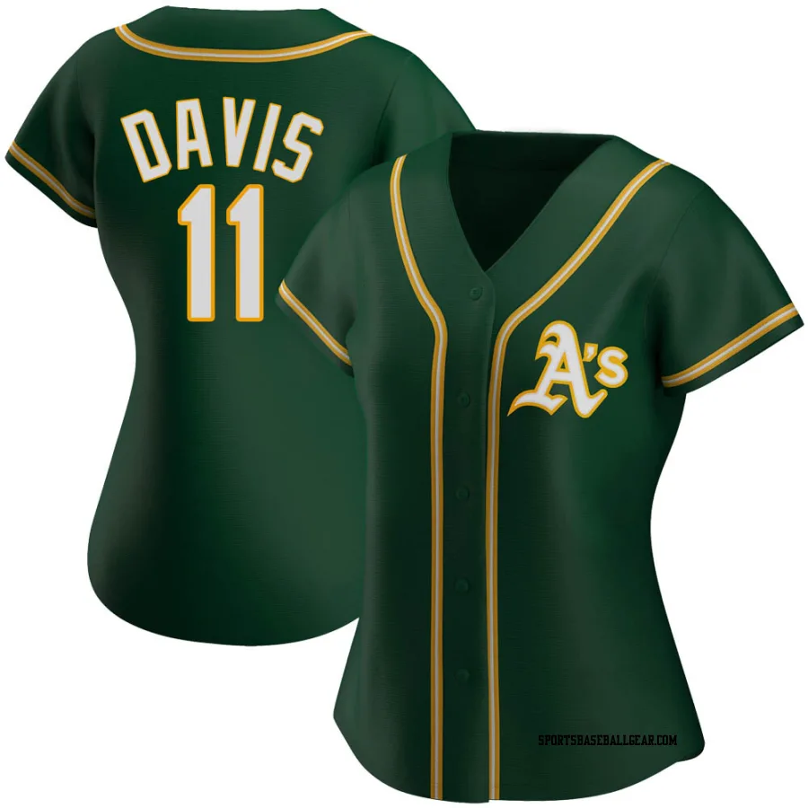 Khris Davis Women's Oakland Athletics Green Replica Alternate Jersey
