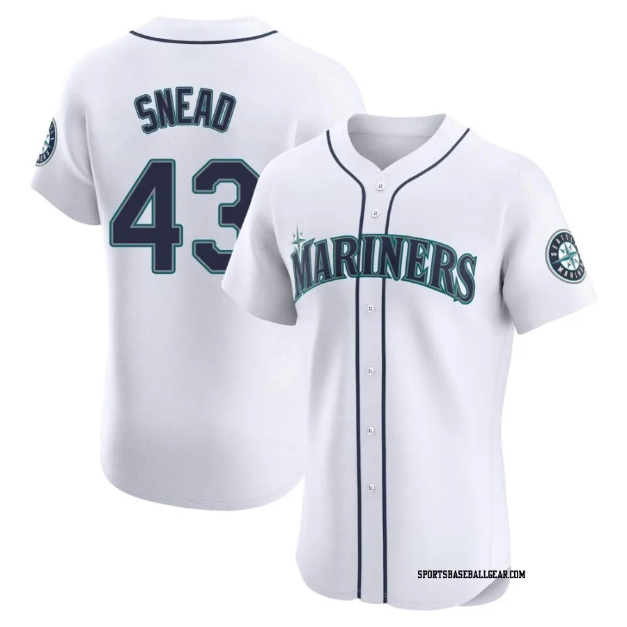 Kirby Snead Men's Seattle Mariners White Elite Home Jersey