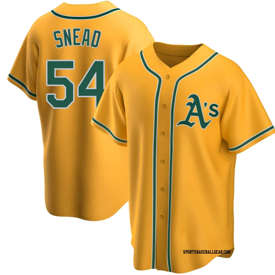 Kirby Snead Youth Oakland Athletics Gold Replica Alternate Jersey
