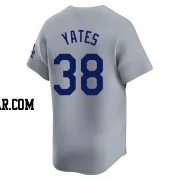 Kirby Yates Men's Los Angeles Dodgers Gray Limited Away 2024 World Series Jersey