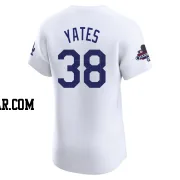 Kirby Yates Men's Los Angeles Dodgers White Elite Home World Series Champions Jersey