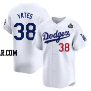 Kirby Yates Men's Los Angeles Dodgers White Limited Home 2024 World Series Jersey