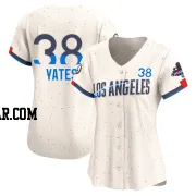 Kirby Yates Women's Los Angeles Dodgers Cream Limited 2024 City Connect World Series Champions Jersey