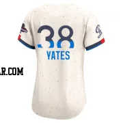 Kirby Yates Women's Los Angeles Dodgers Cream Limited 2024 City Connect World Series Champions Jersey