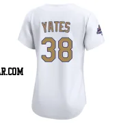 Kirby Yates Women's Los Angeles Dodgers Gold Limited White 2025 Collection Jersey