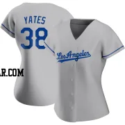 Kirby Yates Women's Los Angeles Dodgers Gray Authentic Road Jersey