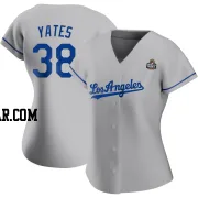 Kirby Yates Women's Los Angeles Dodgers Gray Replica Road 2024 World Series Jersey