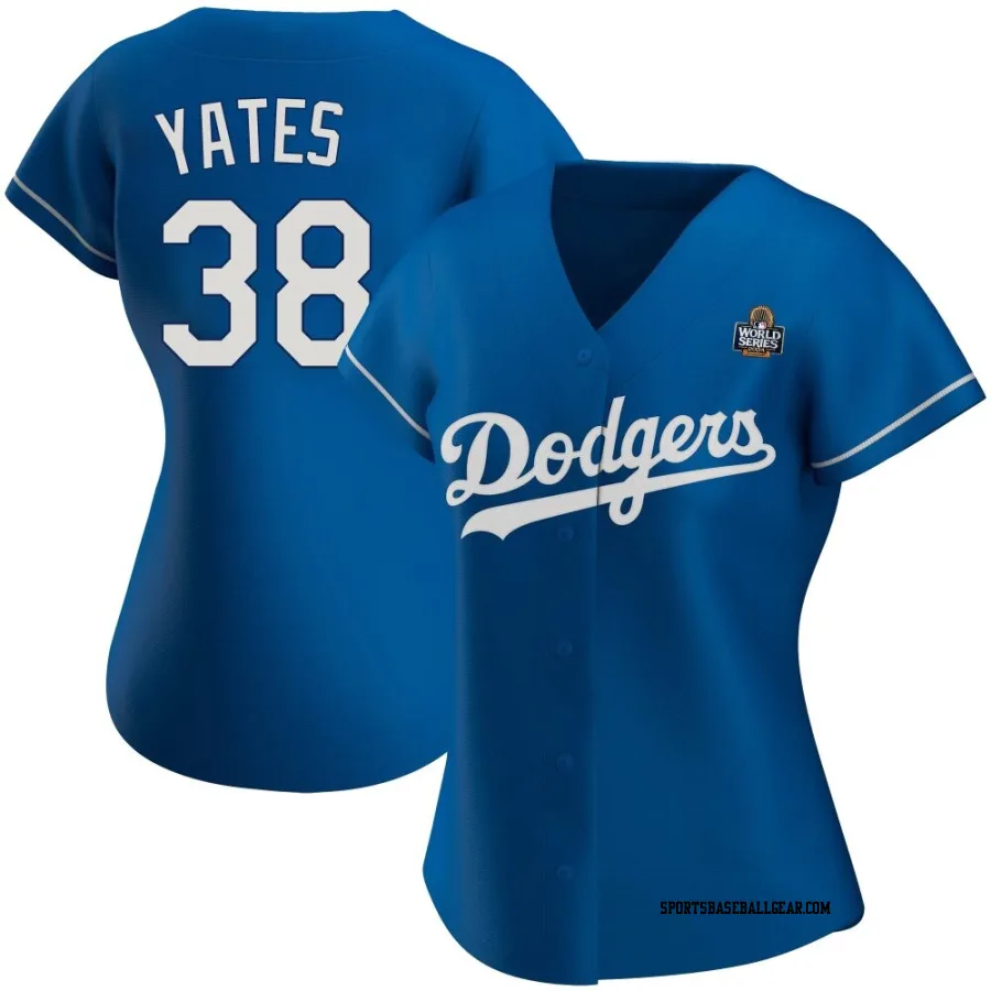 Kirby Yates Women's Los Angeles Dodgers Royal Replica Alternate 2024 World Series Jersey