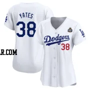 Kirby Yates Women's Los Angeles Dodgers White Limited Home 2024 World Series Jersey