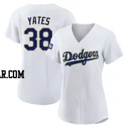 Kirby Yates Women's Los Angeles Dodgers White/Gold Replica 2021 Gold Program Player Jersey
