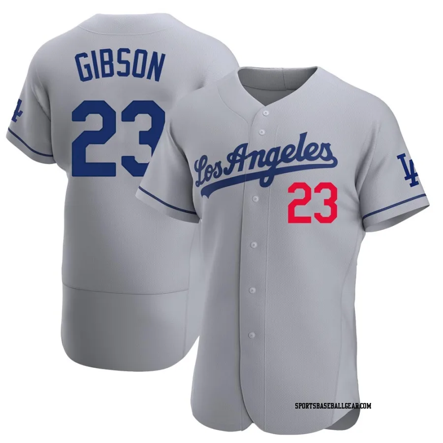 Kirk Gibson Men's Los Angeles Dodgers Gray Authentic Away Jersey