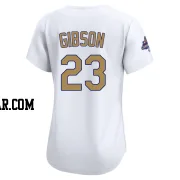 Kirk Gibson Women's Los Angeles Dodgers Gold Limited White 2025 Collection Jersey