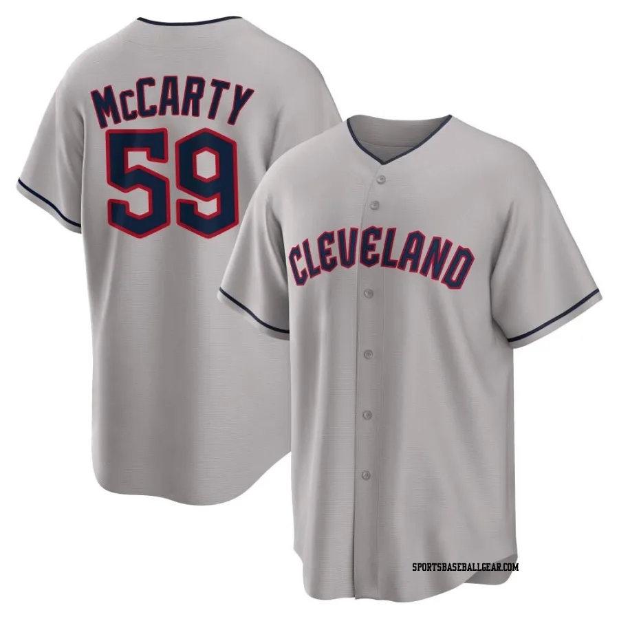 Kirk McCarty Men's Cleveland Guardians Gray Replica Road Jersey