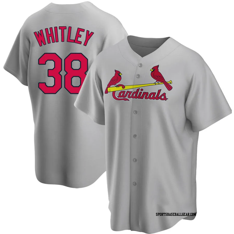 Kodi Whitley Men's St. Louis Cardinals Gray Replica Road Jersey