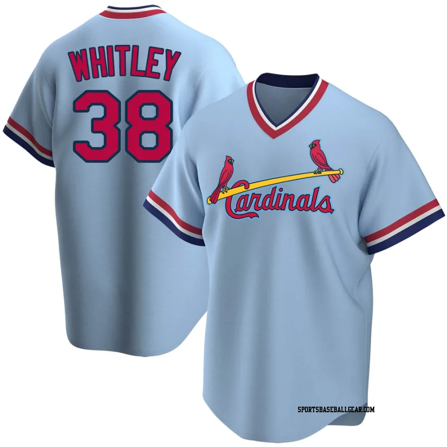 Kodi Whitley Men's St. Louis Cardinals Light Blue Replica Road Cooperstown Collection Jersey