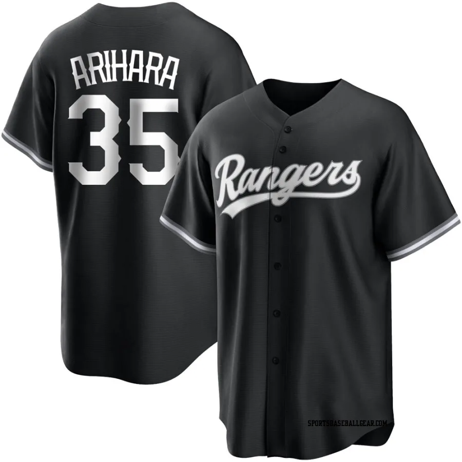 Kohei Arihara Men's Texas Rangers Black/White Replica Jersey