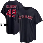 Kolby Allard Men's Cleveland Guardians Navy Replica Alternate Jersey
