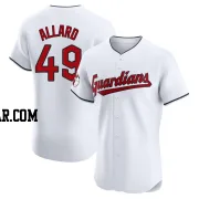 Kolby Allard Men's Cleveland Guardians White Elite Home Jersey