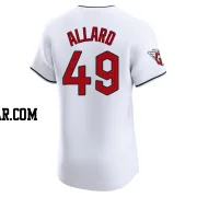 Kolby Allard Men's Cleveland Guardians White Elite Home Jersey
