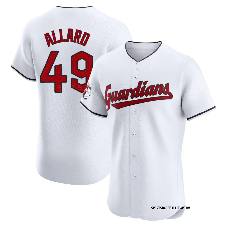 Kolby Allard Men's Cleveland Guardians White Elite Home Jersey