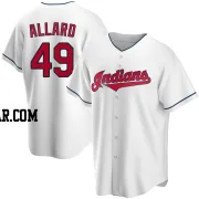 Kolby Allard Men's Cleveland Guardians White Replica Home Jersey